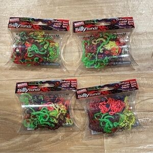 Silly Bandz Elastic Silicone Bracelets MARVEL HEROES shapes Bands, 4 sets of 24